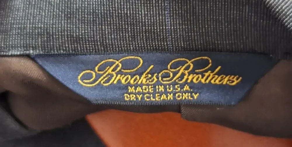 Vintage Brooks Brothers Blazer Men's 48L Gray Wool Glen Single Breasted Made USA
